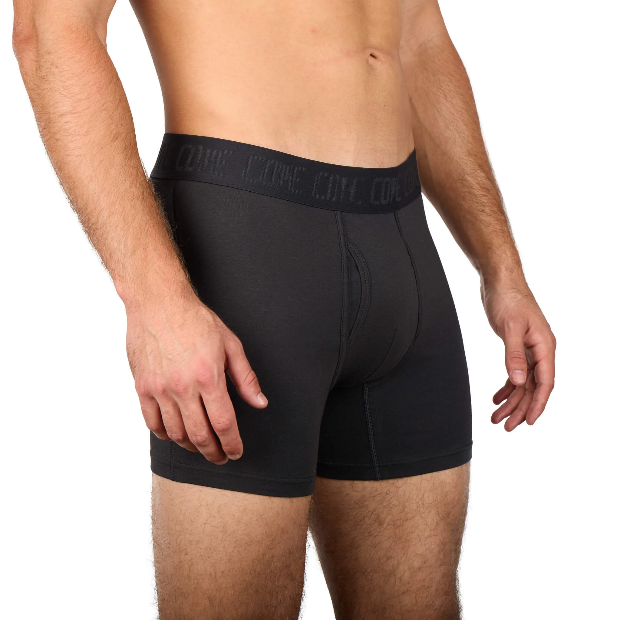 Organic Cotton Boxers - Black 4 Organic Cotton Boxers - Black