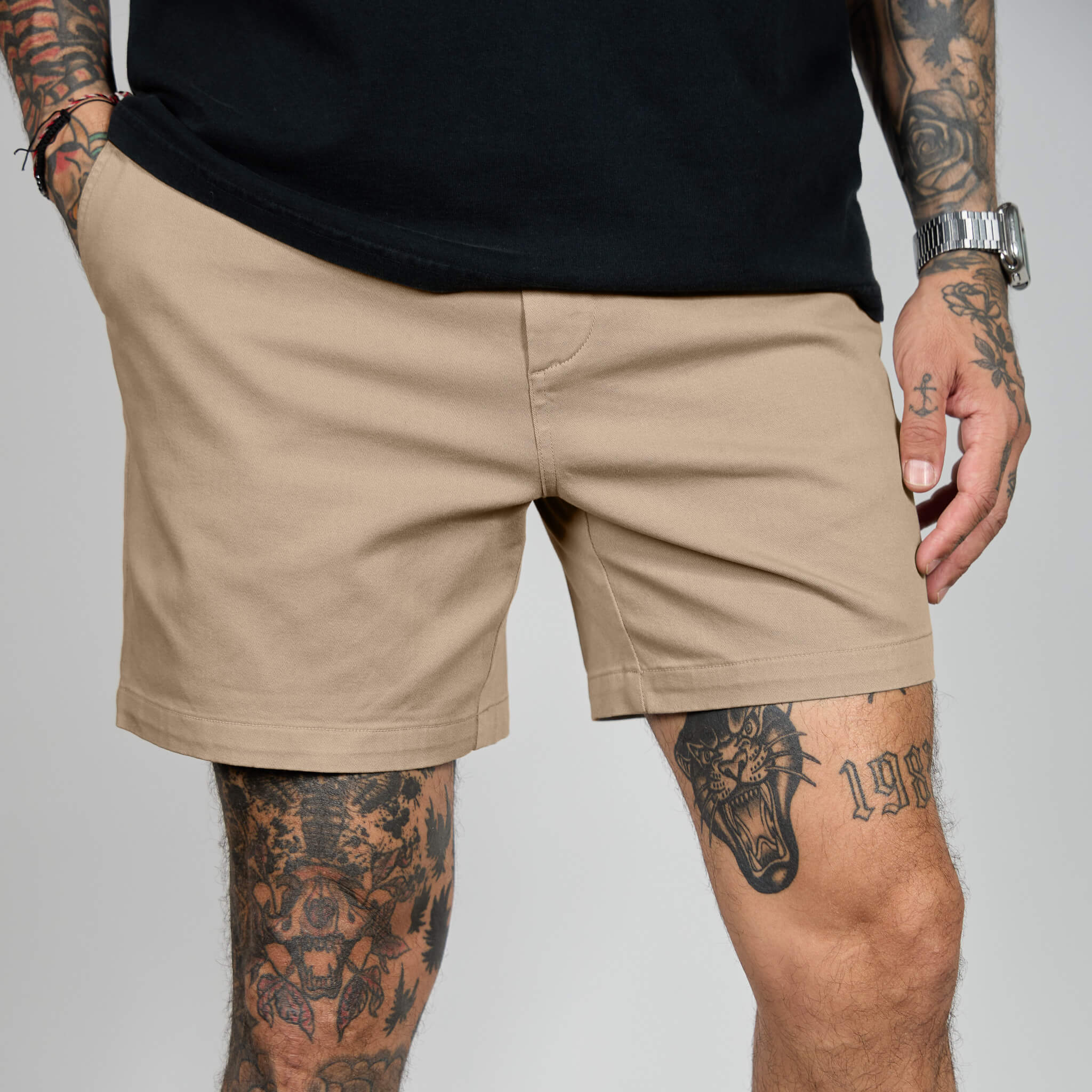 Chino Shorts - Light Khaki 4 Chino Shorts - Light Khaki