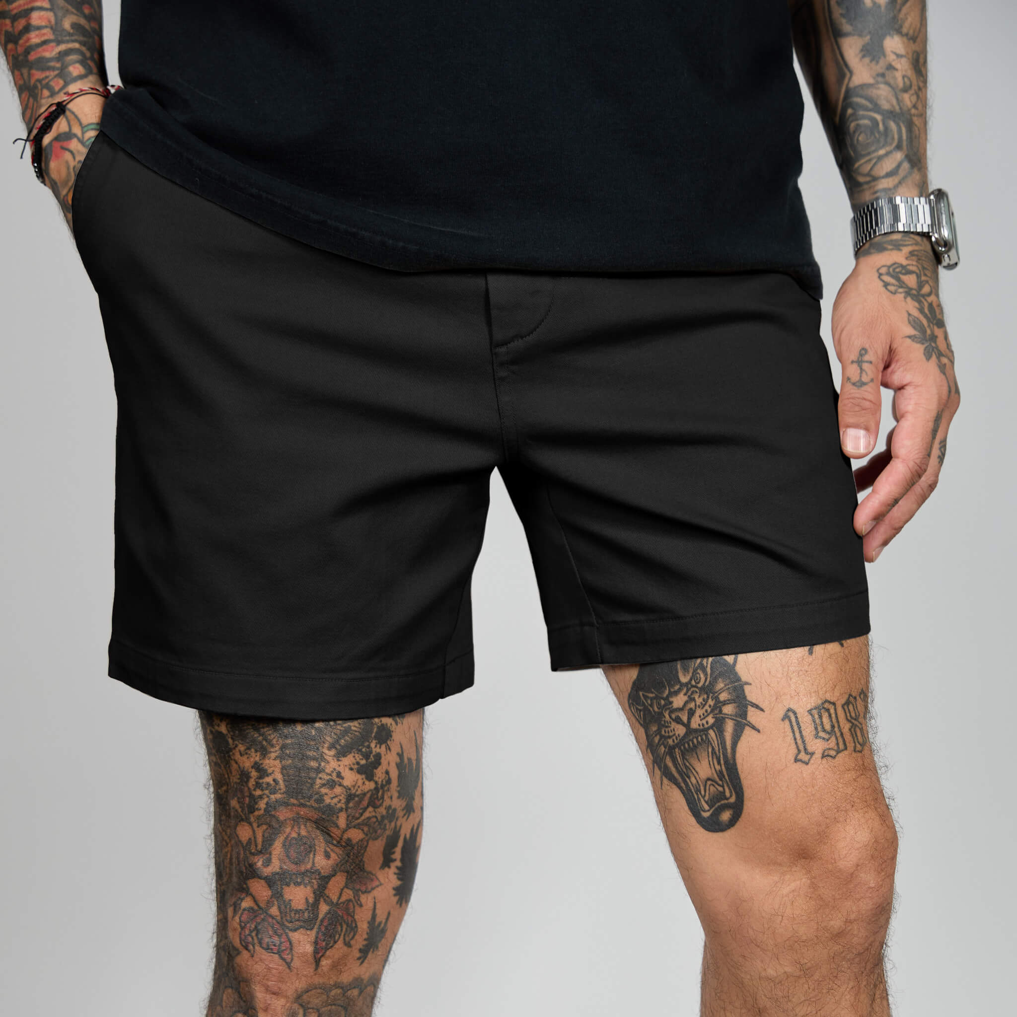 Chino Shorts - Black 4 Chino Shorts - Black