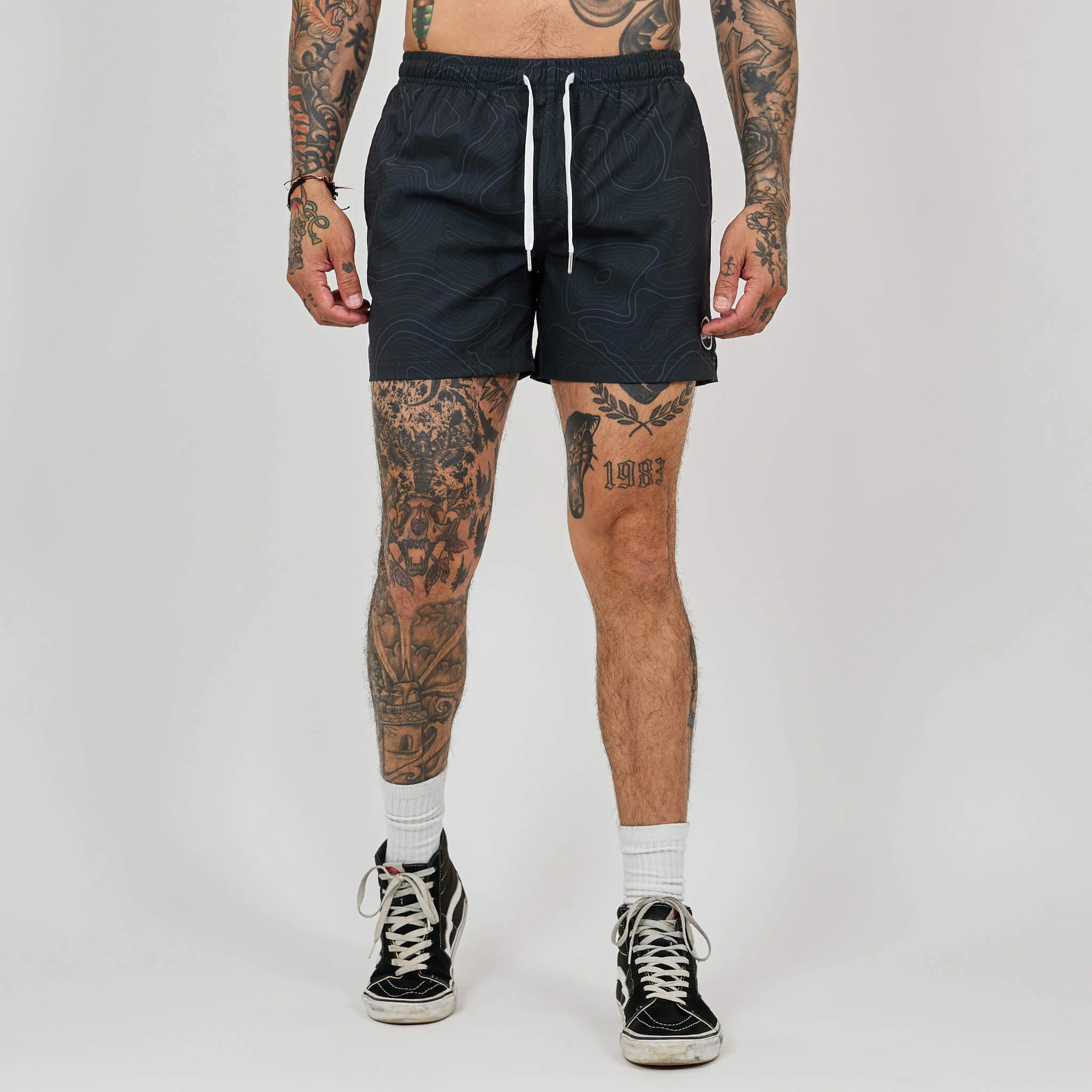 Topo Camo Shorts - Black 3 Topo Camo Shorts - Black