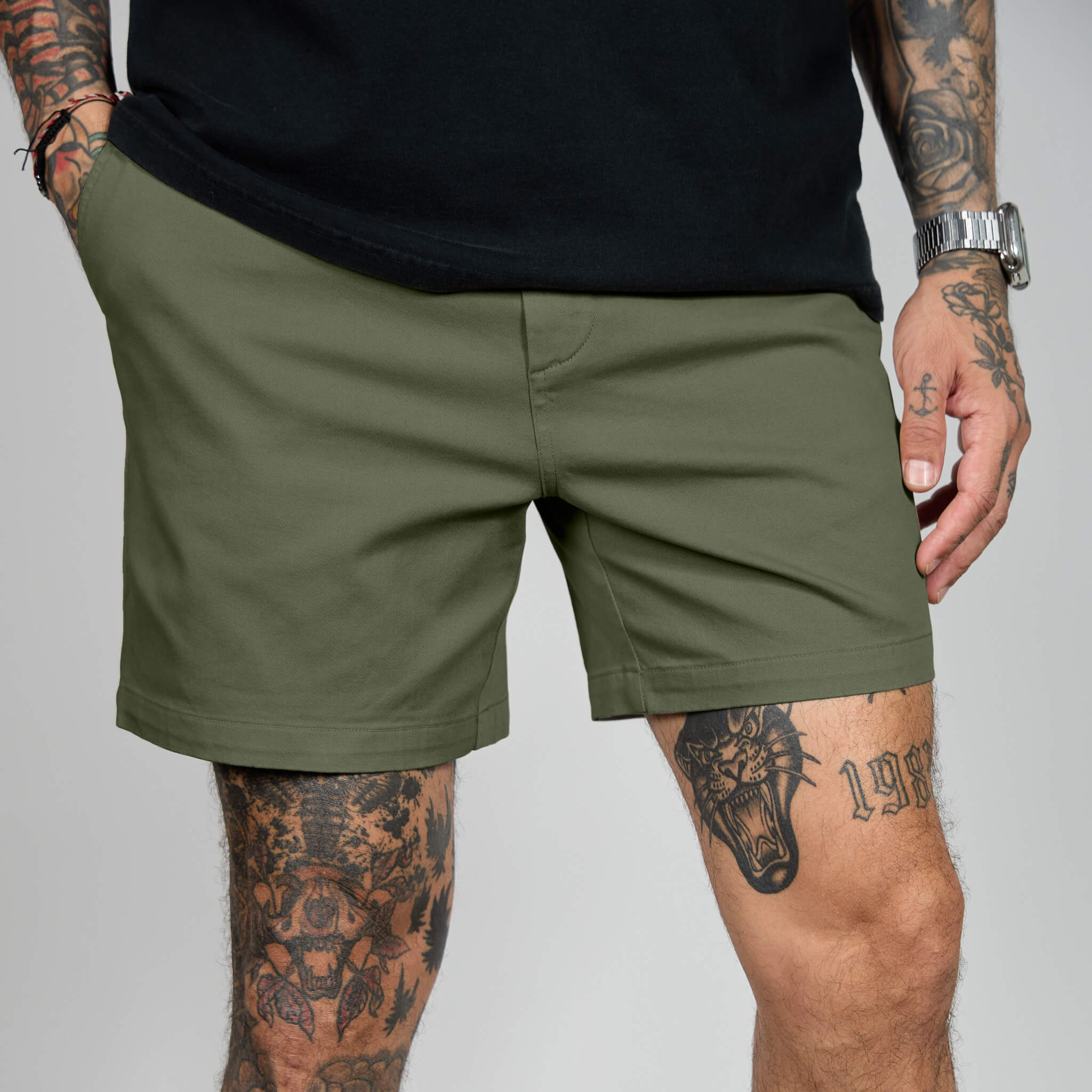 Chino Shorts - Sage 4 Chino Shorts - Sage