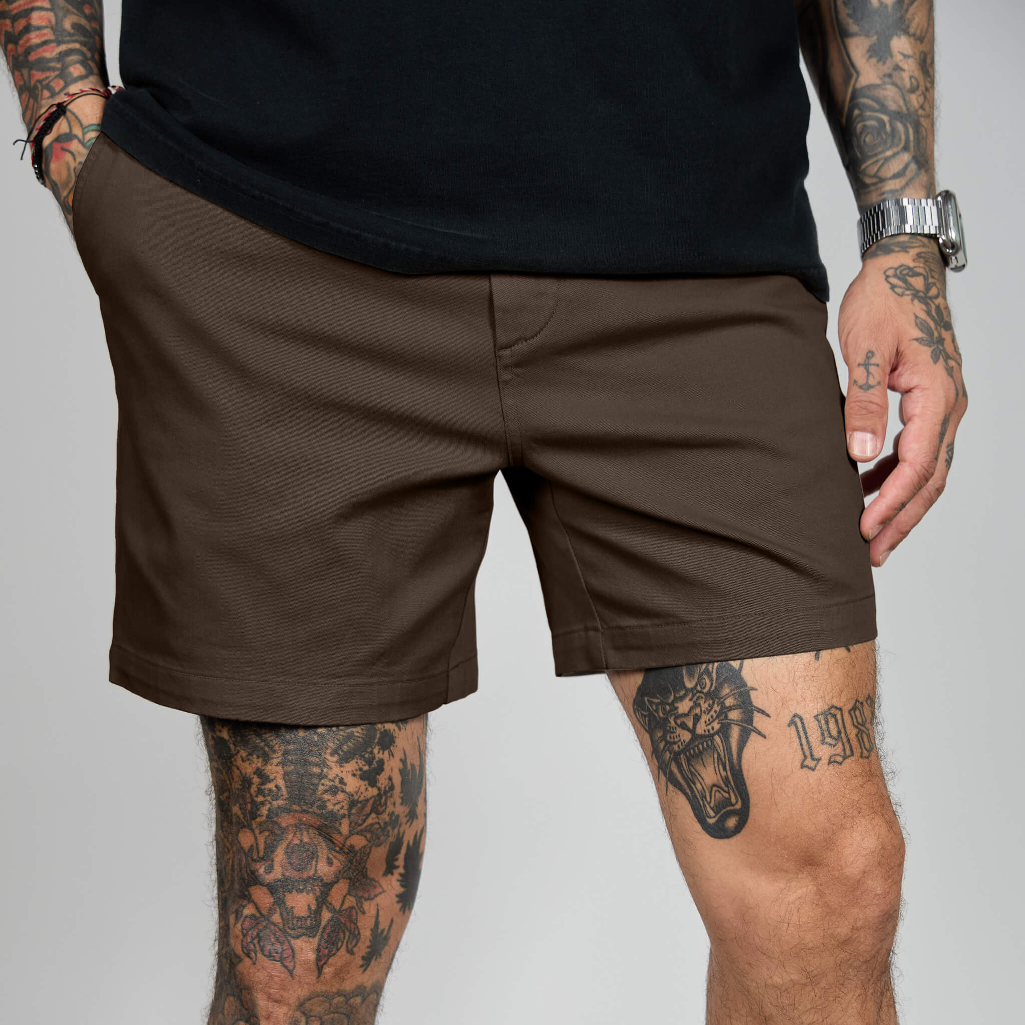 Chino Shorts - Brown 4 Chino Shorts - Brown