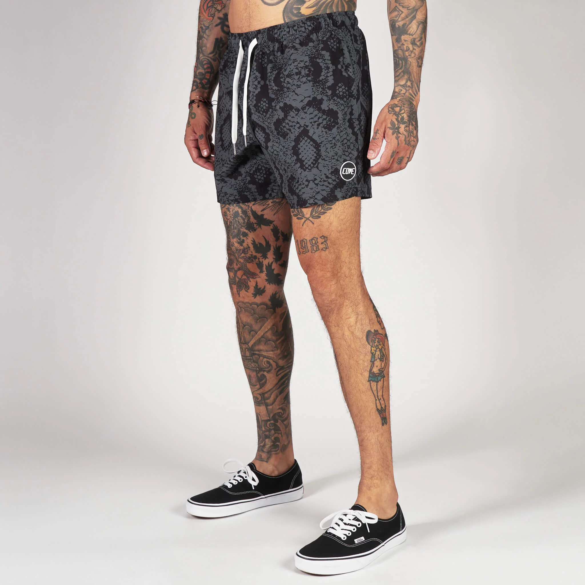 (New) Snakeskin Shorts - Black 4 (New) Snakeskin Shorts - Black