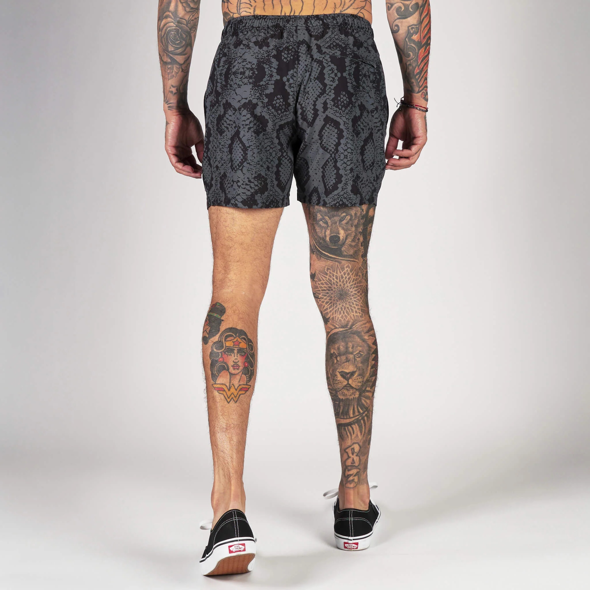 (New) Snakeskin Shorts - Black 5 (New) Snakeskin Shorts - Black