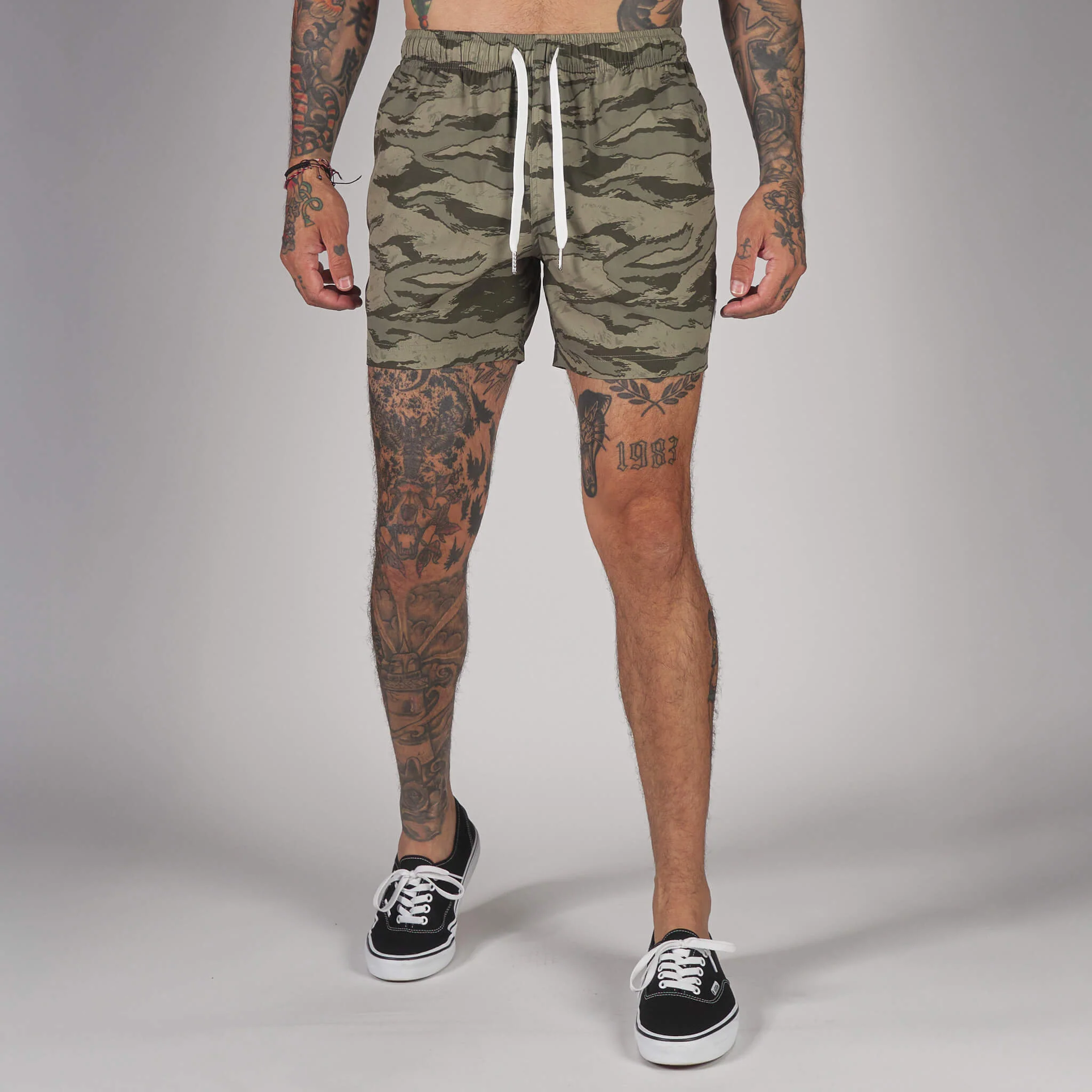 (New) Tiger Camo Shorts - Sand 3 (New) Tiger Camo Shorts - Sand