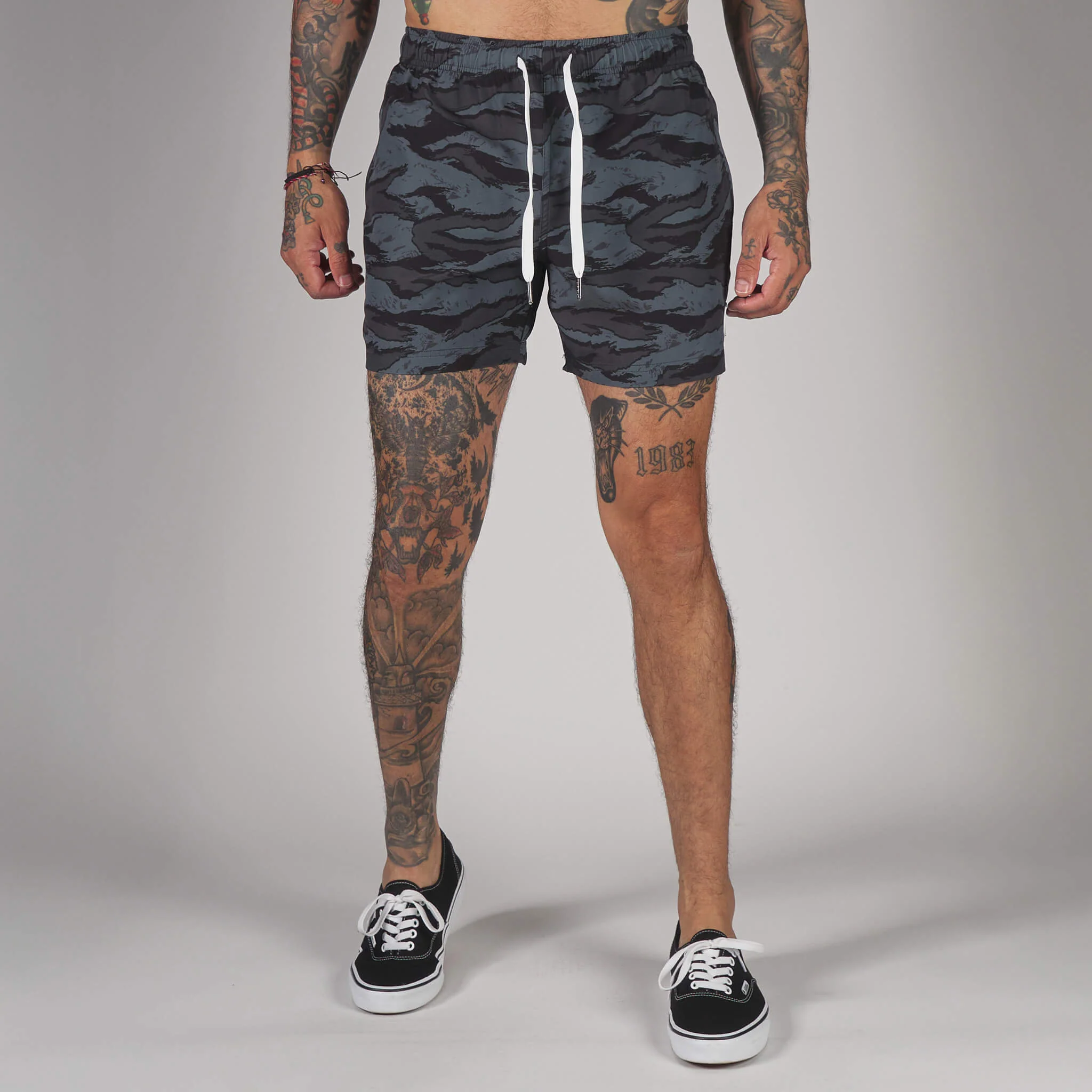 (New) Tiger Camo Shorts - Black 3 (New) Tiger Camo Shorts - Black