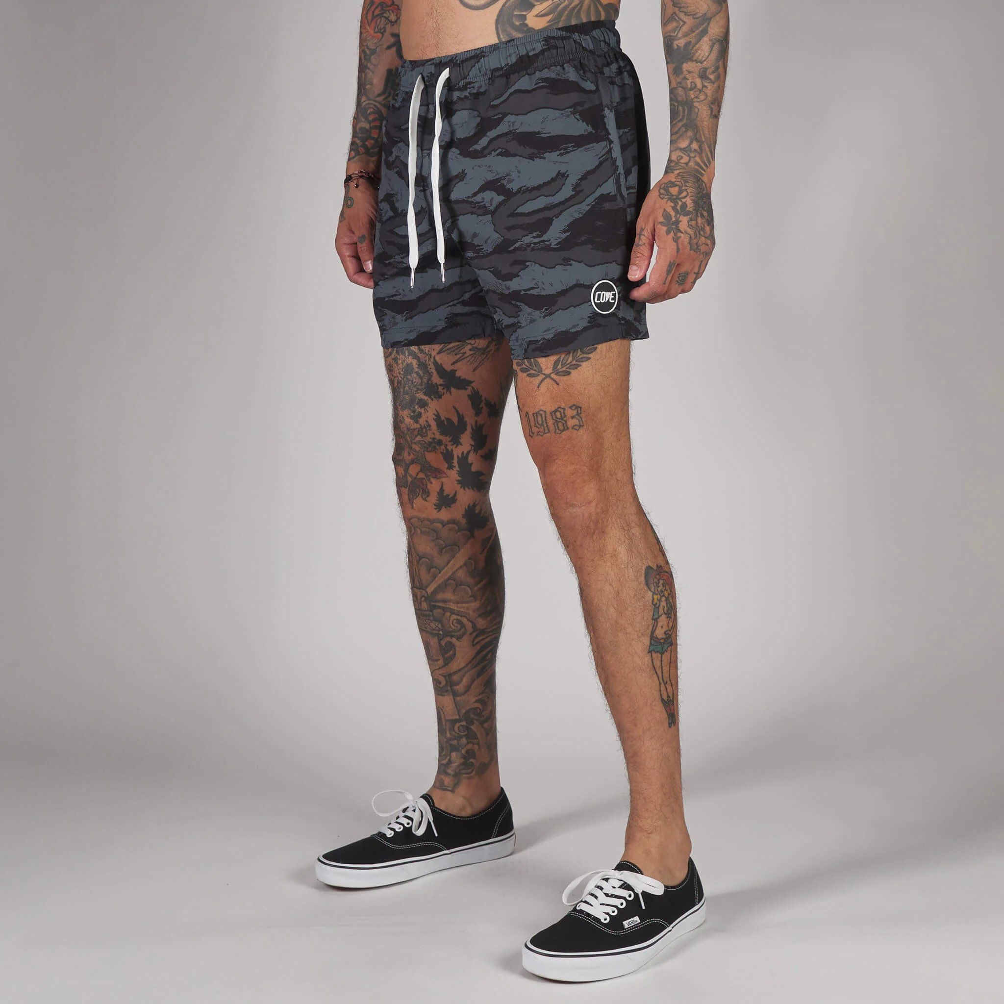 (New) Tiger Camo Shorts - Black 5 (New) Tiger Camo Shorts - Black