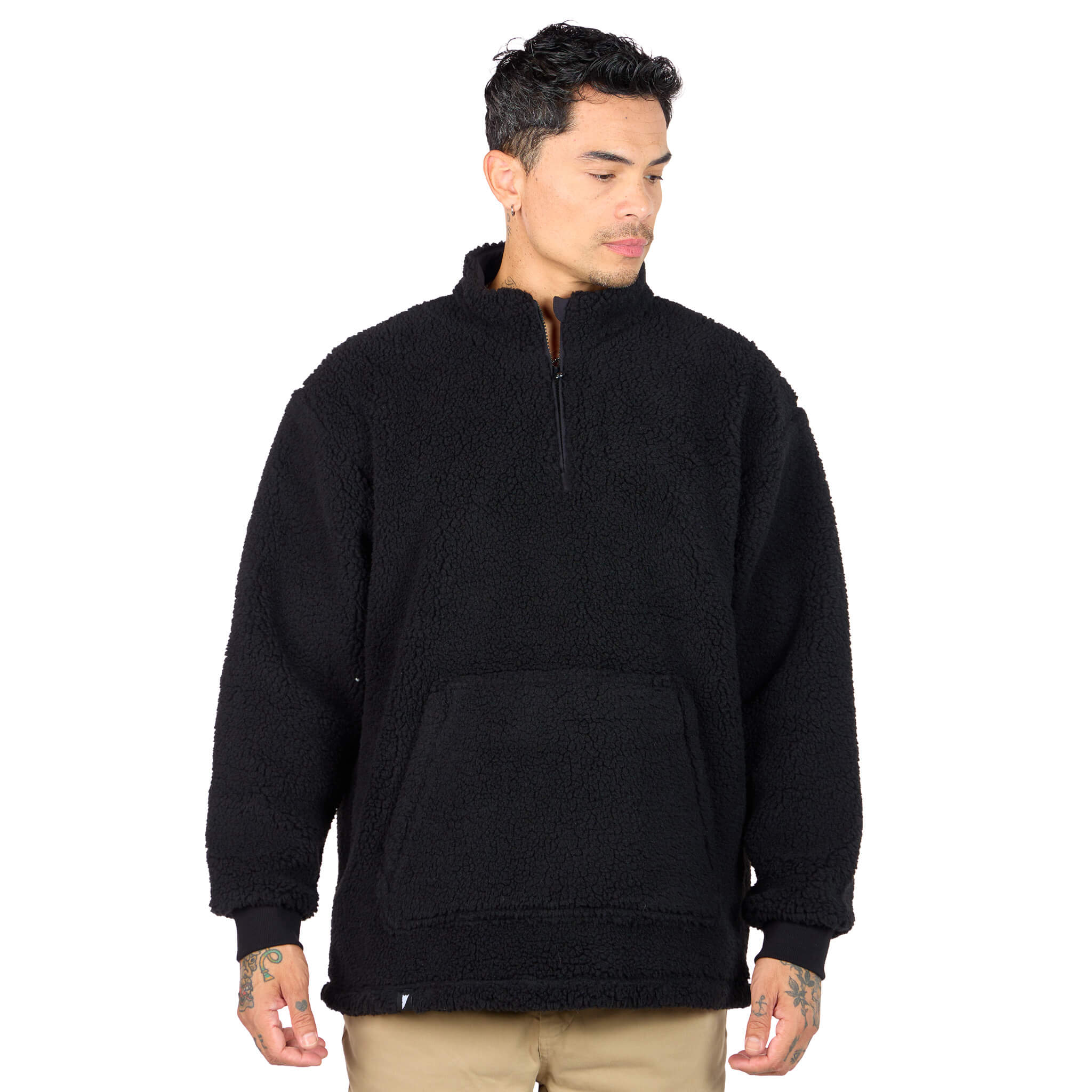 (New) Sherpa Quarter Zip - Black 3 (New) Sherpa Quarter Zip - Black