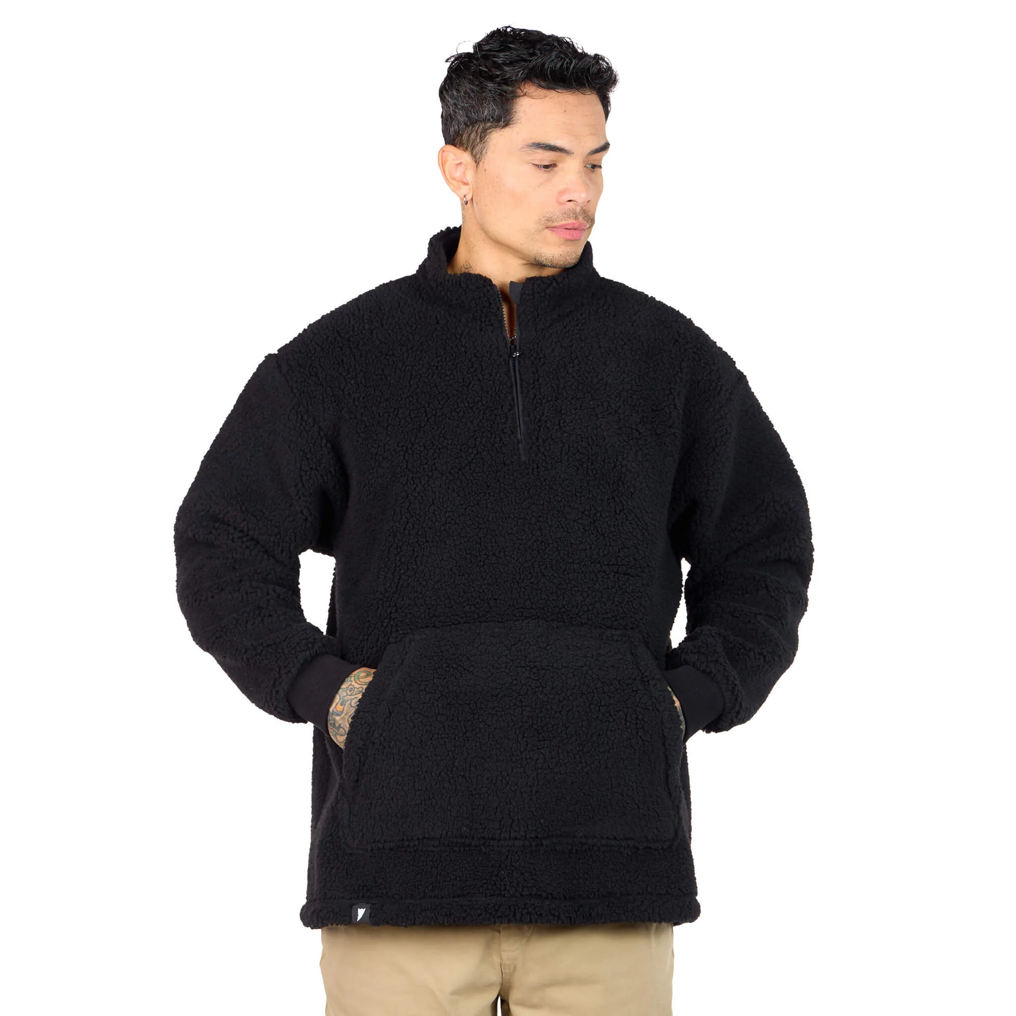 (New) Sherpa Quarter Zip - Black 4 (New) Sherpa Quarter Zip - Black