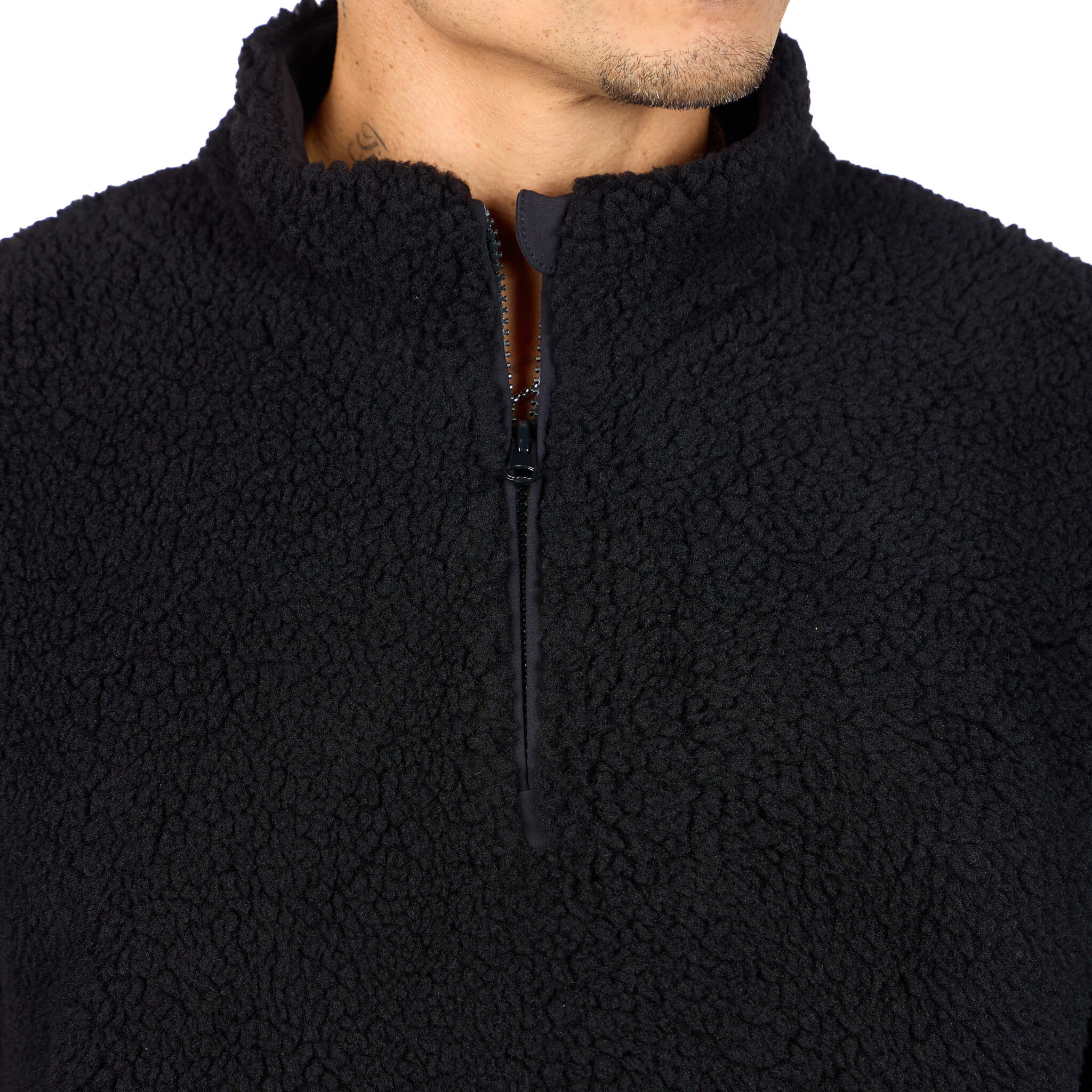 (New) Sherpa Quarter Zip - Black 6 (New) Sherpa Quarter Zip - Black
