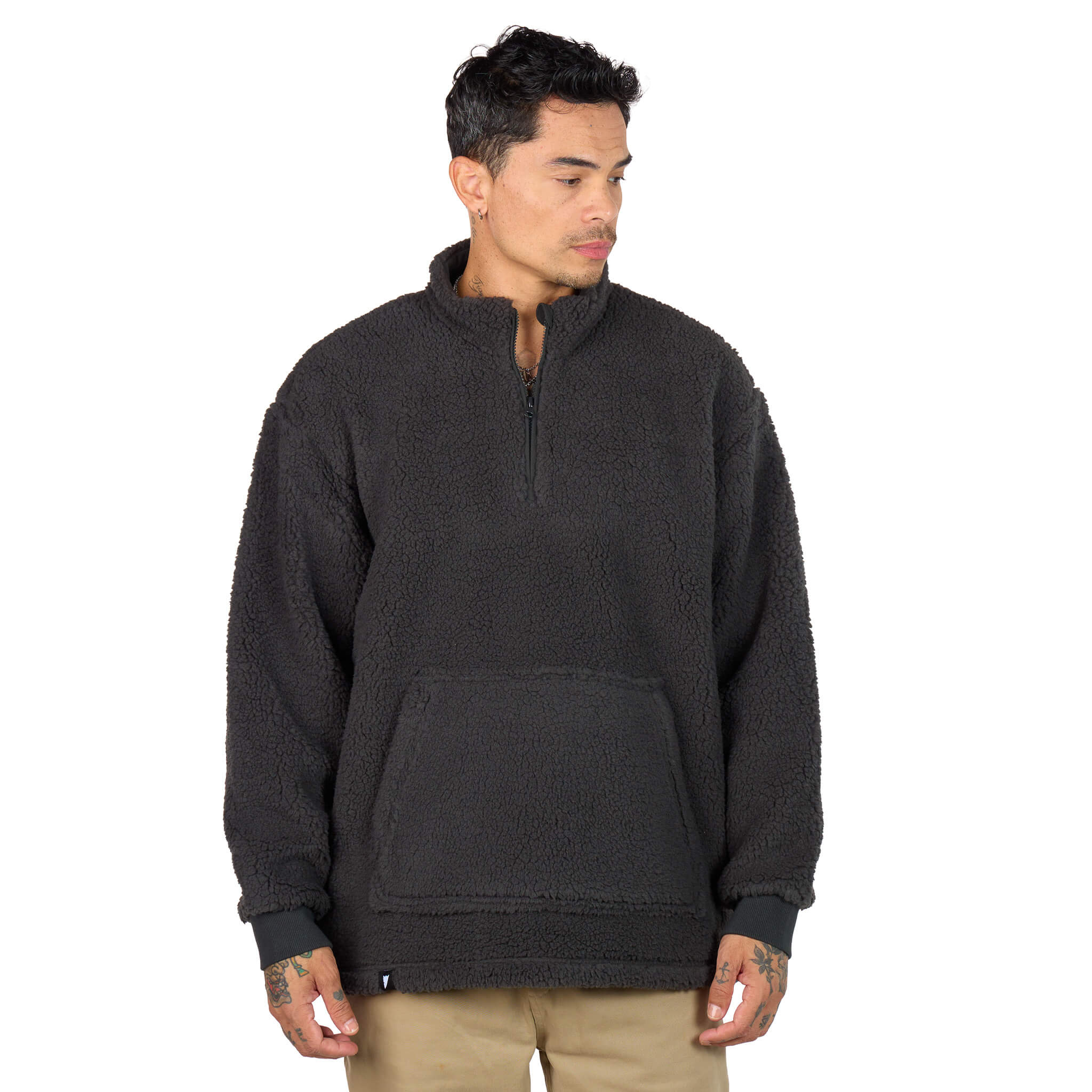 (New) Sherpa Quarter Zip - Gray 3 (New) Sherpa Quarter Zip - Gray