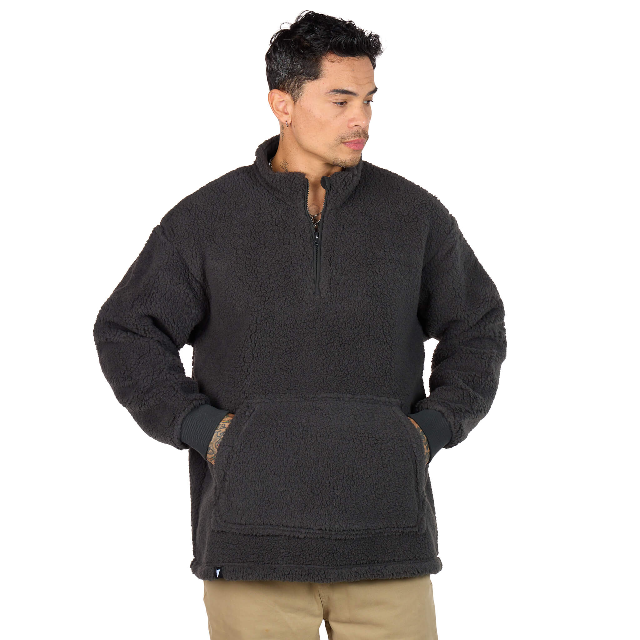 (New) Sherpa Quarter Zip - Gray 4 (New) Sherpa Quarter Zip - Gray