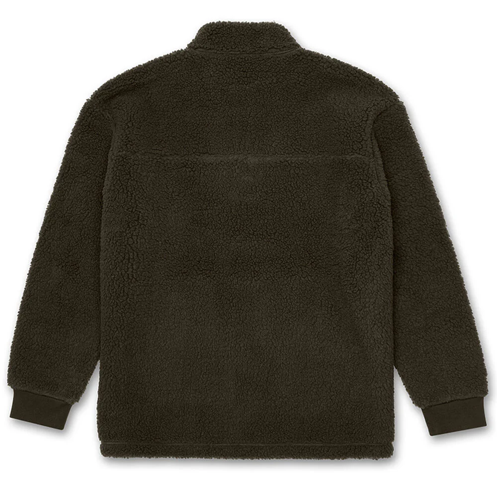 (New) Sherpa Quarter Zip - Olive 2 (New) Sherpa Quarter Zip - Olive