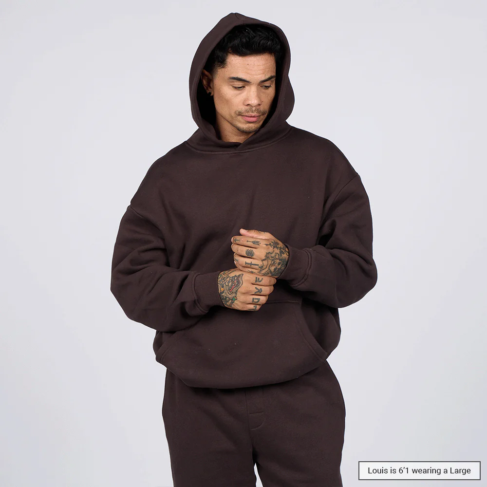 (New) Weighted Hoodie - Coffee 4 (New) Weighted Hoodie - Coffee