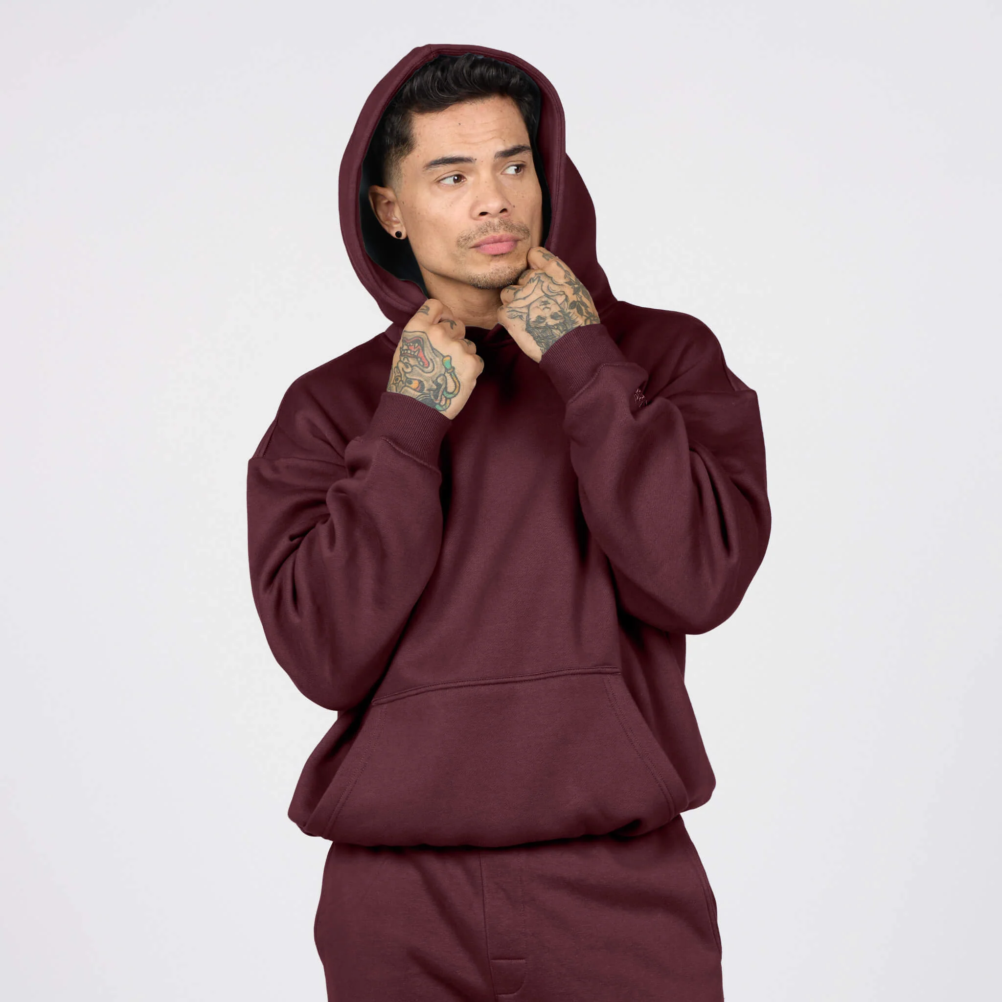 (New) Weighted Hoodie - Plum 3 (New) Weighted Hoodie - Plum