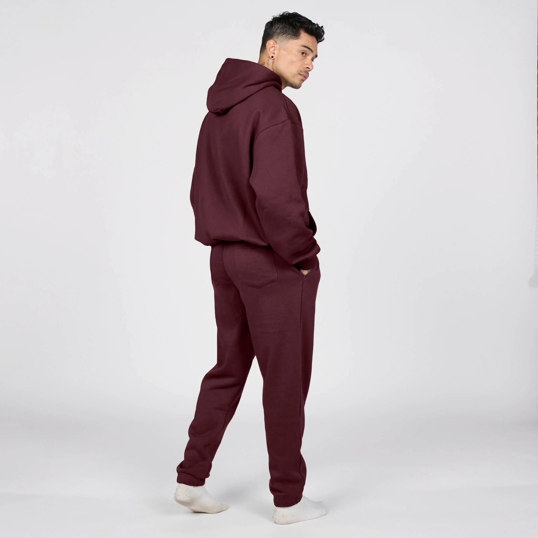 (New) Weighted Hoodie - Plum 4 (New) Weighted Hoodie - Plum