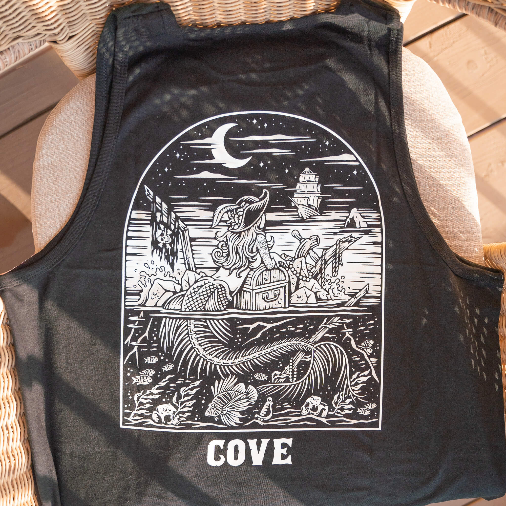 Tatted Mermaid Tank Top - Black 3 Tatted Mermaid Tank Top - Black